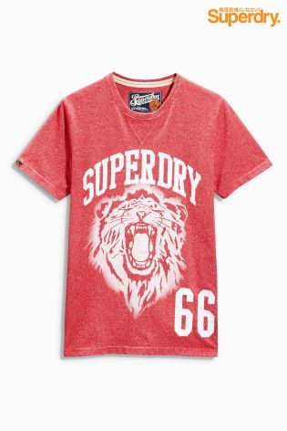 Red Superdry Tiger Logo T-Shirt